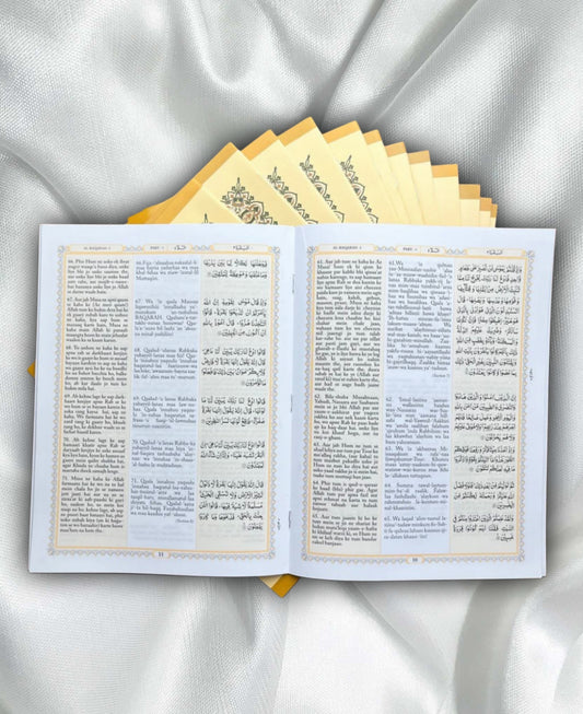 Holy Quran – Urdu Translation in Roman Script (30 Books for each Para/Juz)